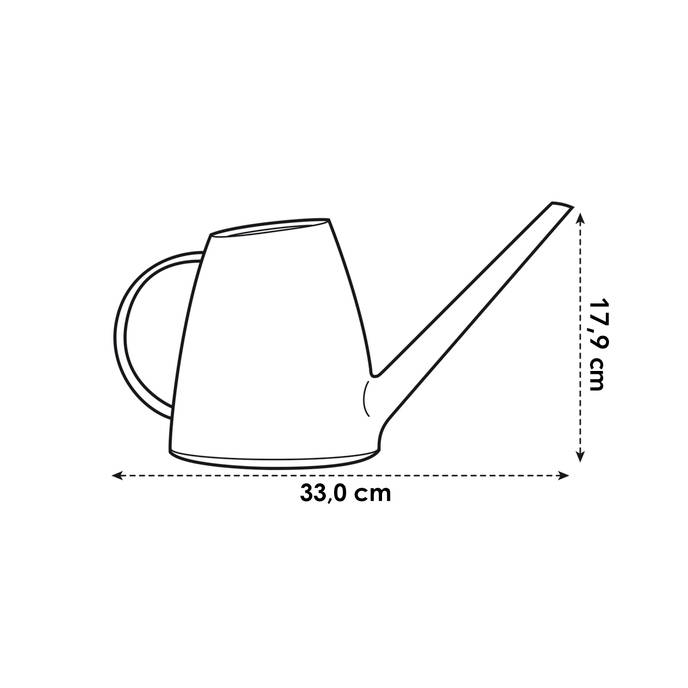 brussels watering can 1,8ltr white